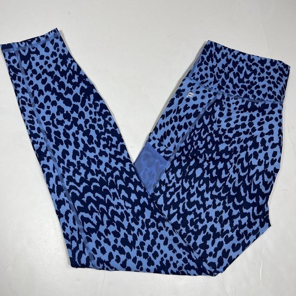 Fabletics On-The-Go PowerHold High-Waisted Legging Womens Blue Marina Sahara L - Picture 9 of 10